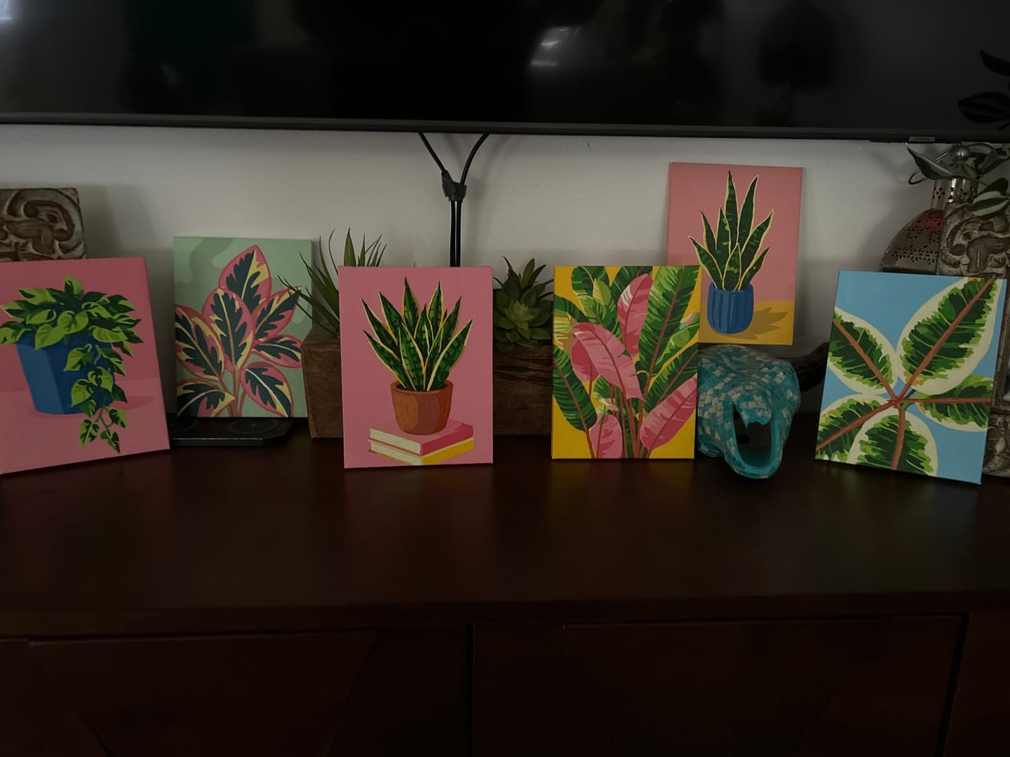 Customer photo review of 6 Mini Paintings - Beautiful Plants Set