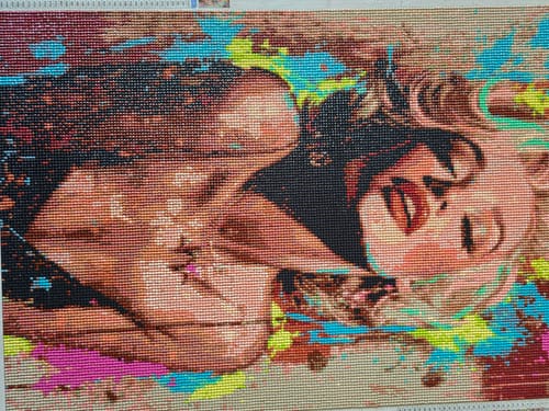 Customer photo review of Marilyn, Neon Splatter (Diamond Painting)