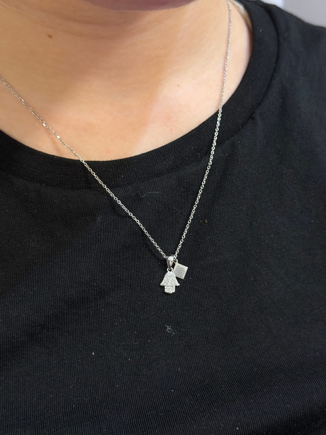 Customer photo review of Talisman Charm Necklace