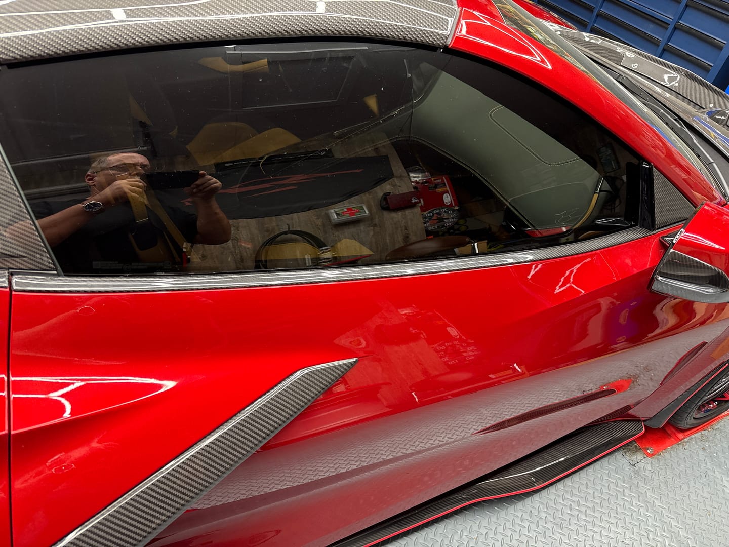 Customer photo review of Carbon Fiber Side Window Sill Trim for Corvette C8 Stingray, Z51, Z06 (2020–2026) – Coupe or Convertible