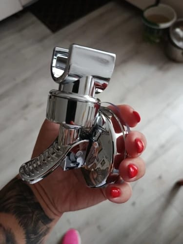 Customer photo review of Adjustable Suction Cup Shower Head Holder (No Drill)