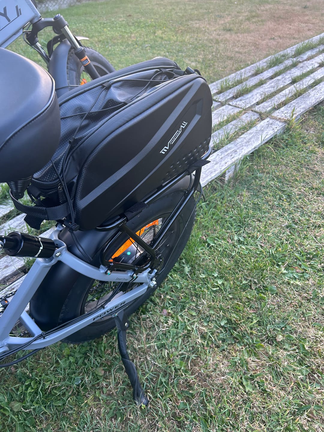 Customer photo review of Hard-shell waterproof rear seat bag
