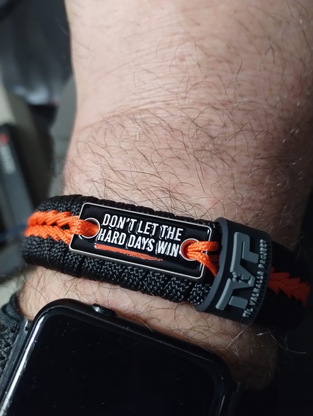 Customer photo review of Hard Days - Paracord Bracelet