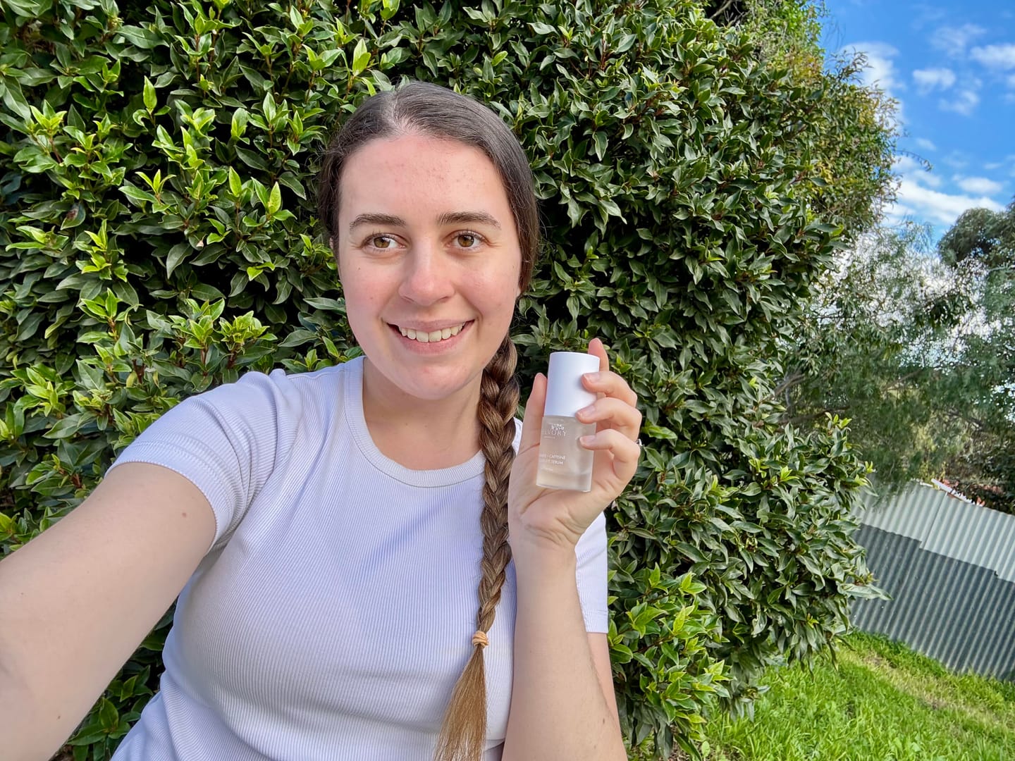 Customer photo review of Ceramide + Caffeine Ageless Eye Serum