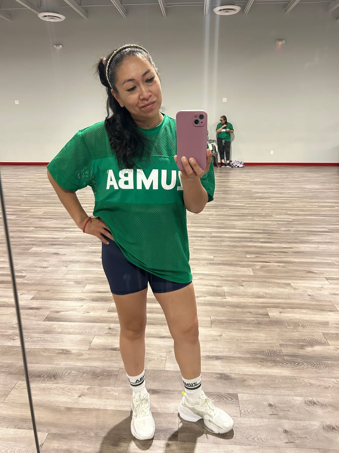 Customer photo review of Color Spree Boxy Mesh Top