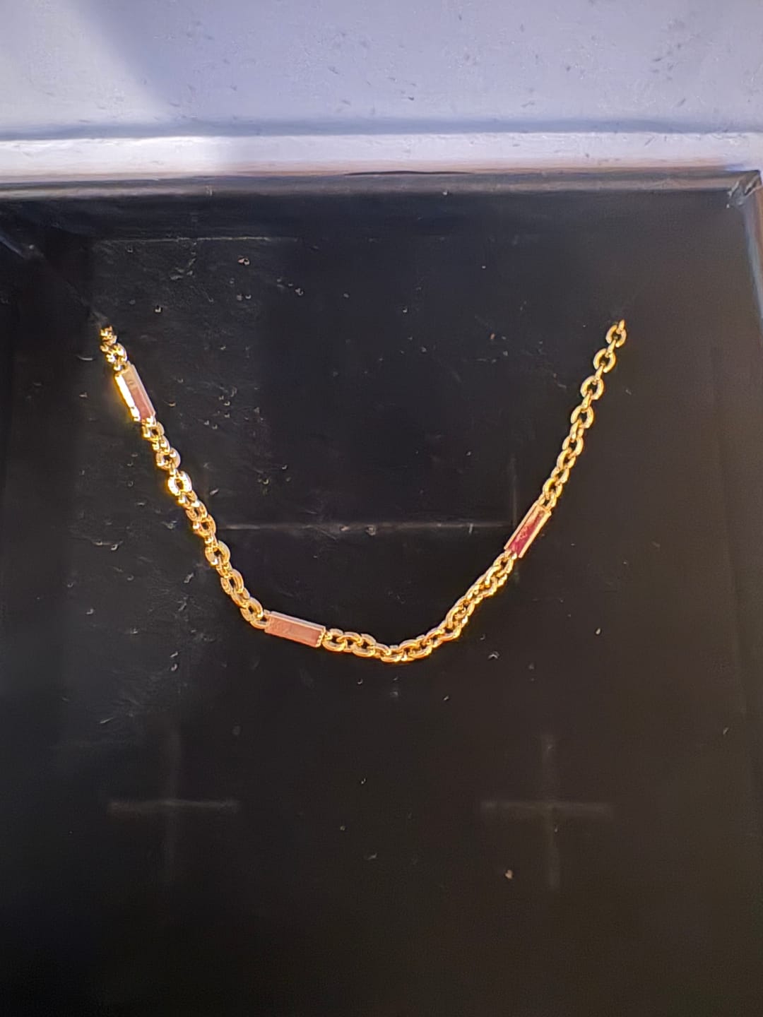 Customer photo review of Marlee 18k White Gold Plated Stacking Bracelet Chain