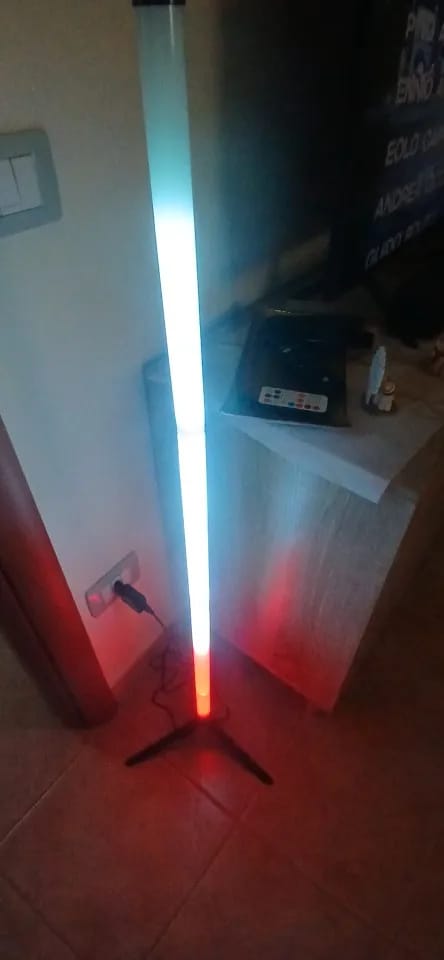 Customer photo review of Nordic Inspired Multicolor LED Floor Lamp With Remote Dimmer