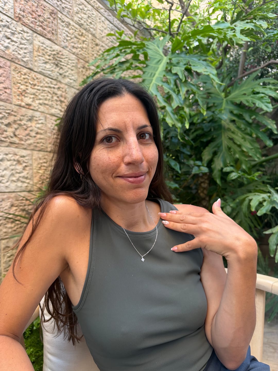 Customer photo review of Rhombus Necklace