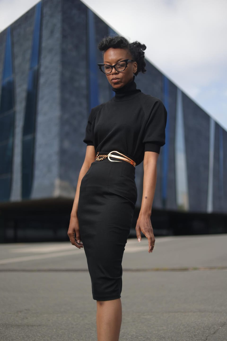 Customer photo review of Vamp Batwing Sunglasses in Black