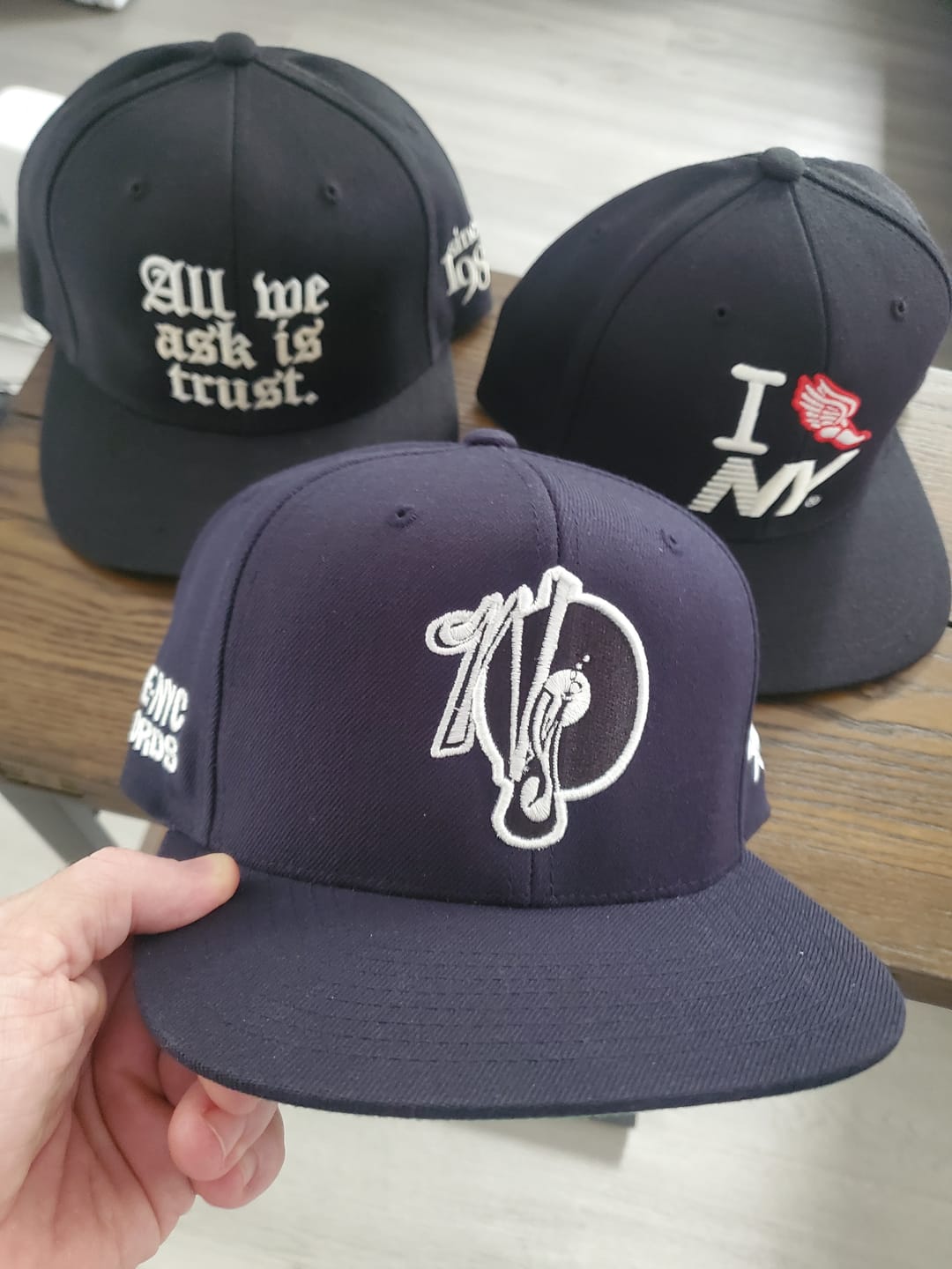 Customer photo review of Navy Since NY Records Snapback