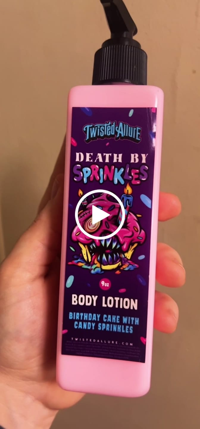 Customer video review of Death by Sprinkles Body Lotion