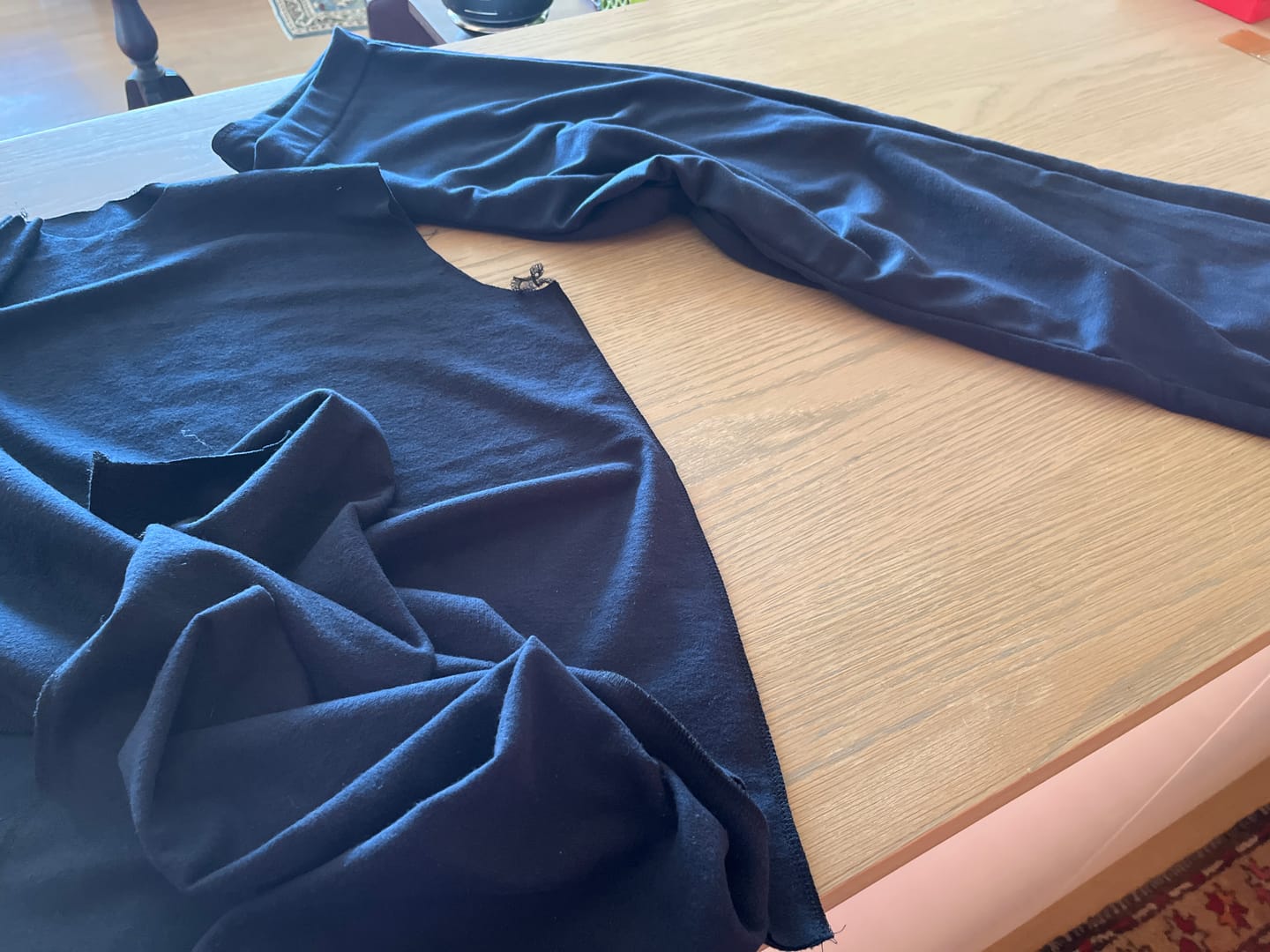 Customer photo review of Track Suiting Brushed Cotton Navy