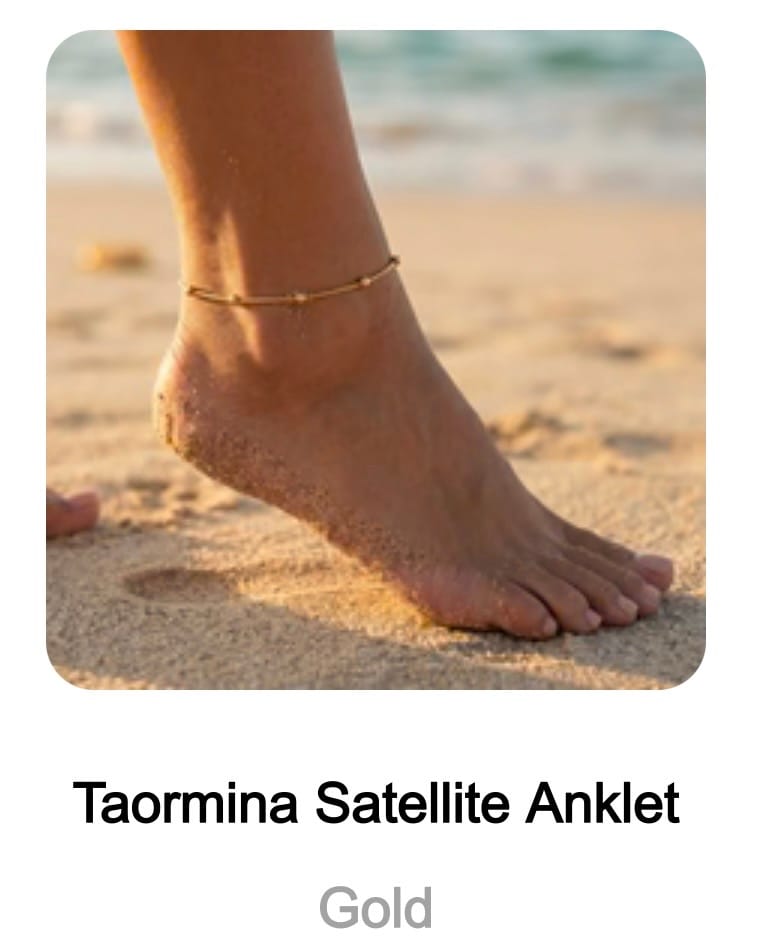 Customer photo review of Taormina Satellite Anklet