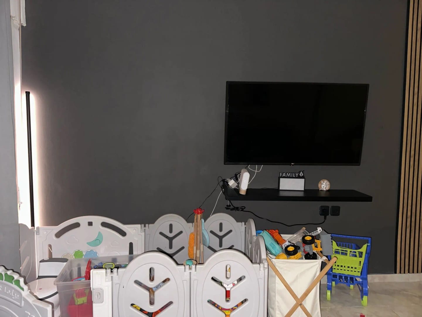 Customer photo review of Nordic Inspired Multicolor LED Floor Lamp With Remote Dimmer