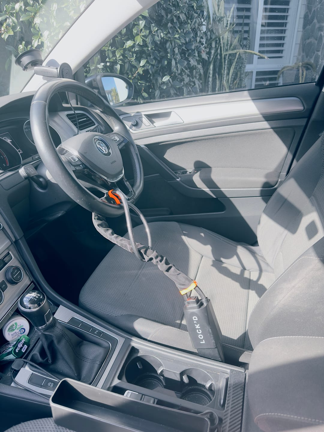 Customer photo review of Lock'd Car Defender — Visible Protection That Thieves Can't Ignore