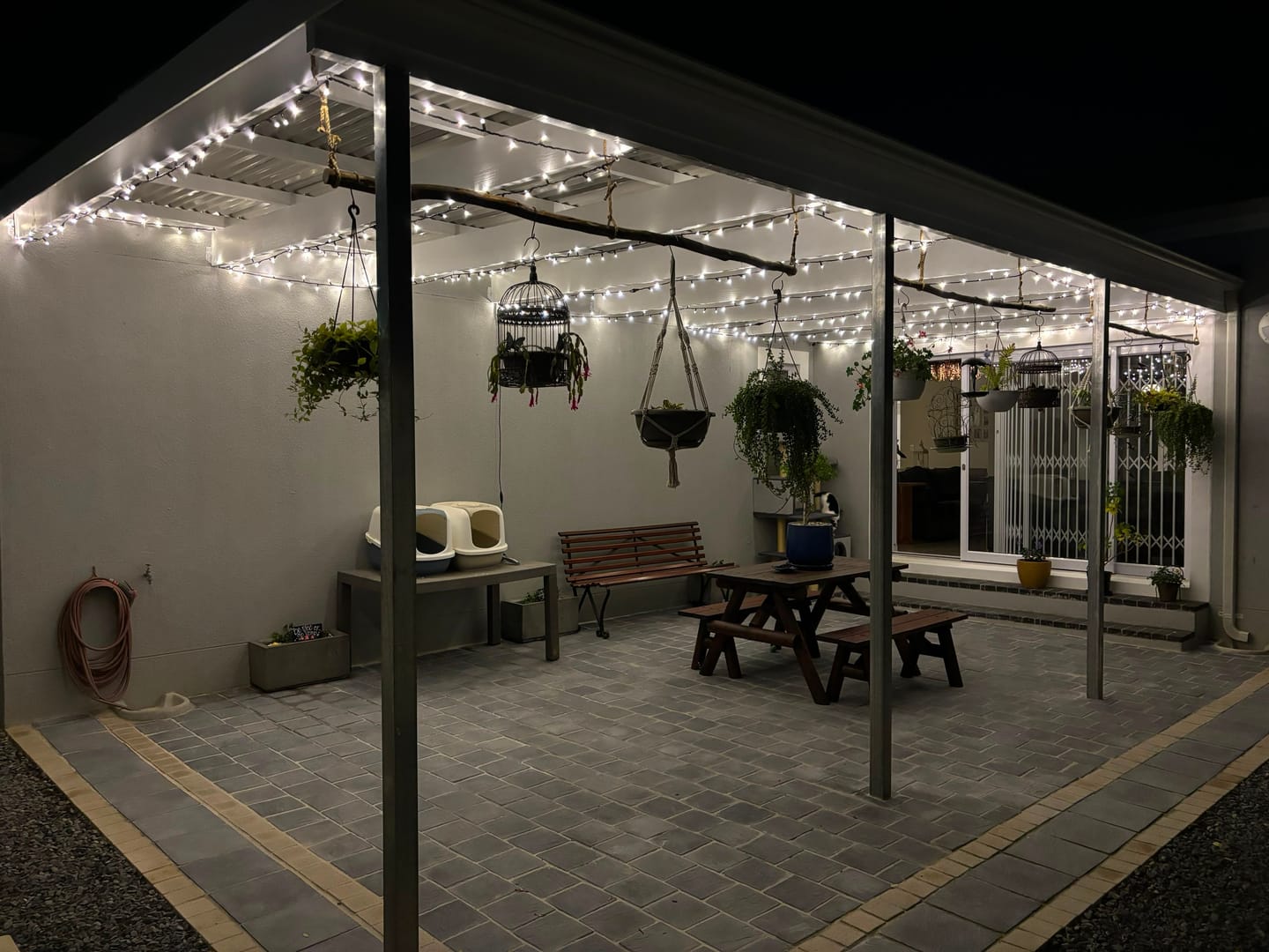 Customer photo review of Outdoor Heavy Duty Fairy Lights 10m Warm White - Black String