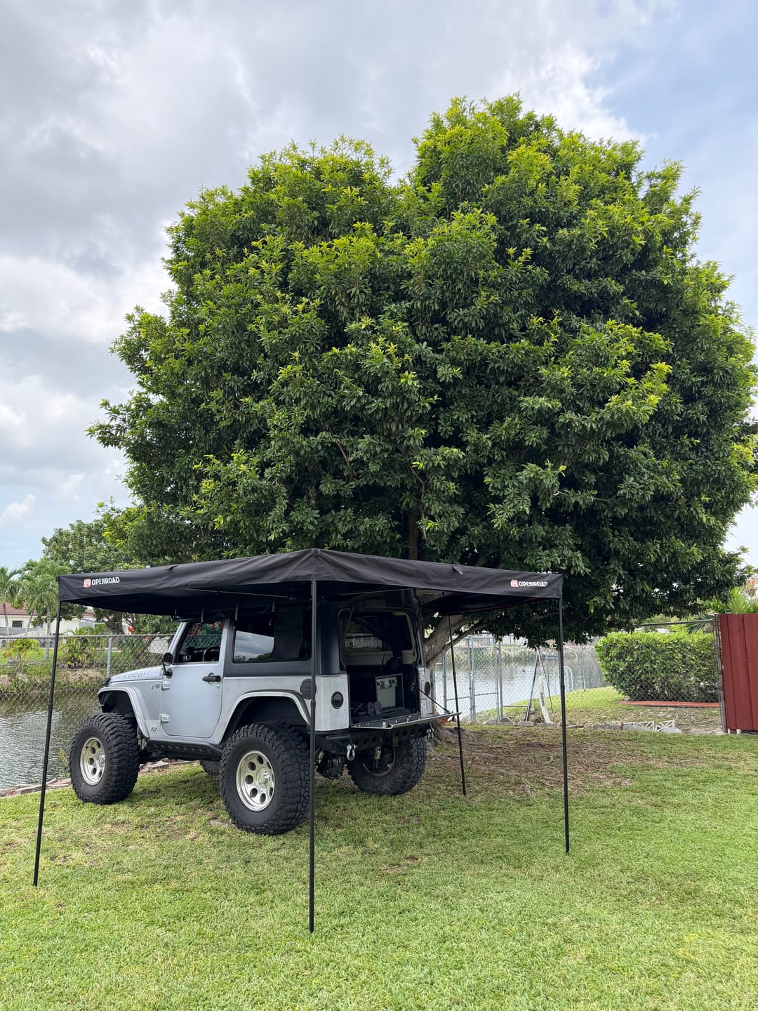 Customer photo review of OPENROAD 270 Free Standing Awning for Camping-Trail Series