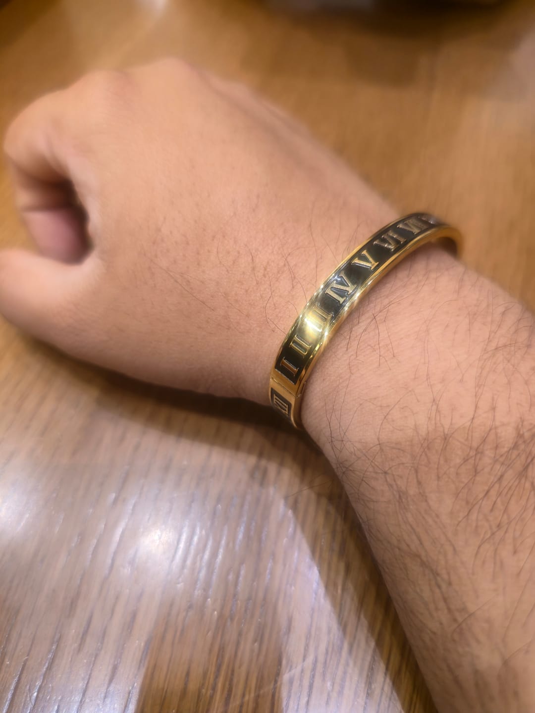 Customer photo review of Roman Bangle Bracelet