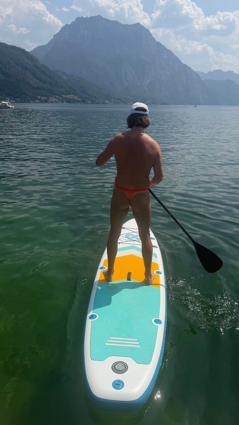 Customer photo review of Ryker Buckle Thong - Calypso Ombré
