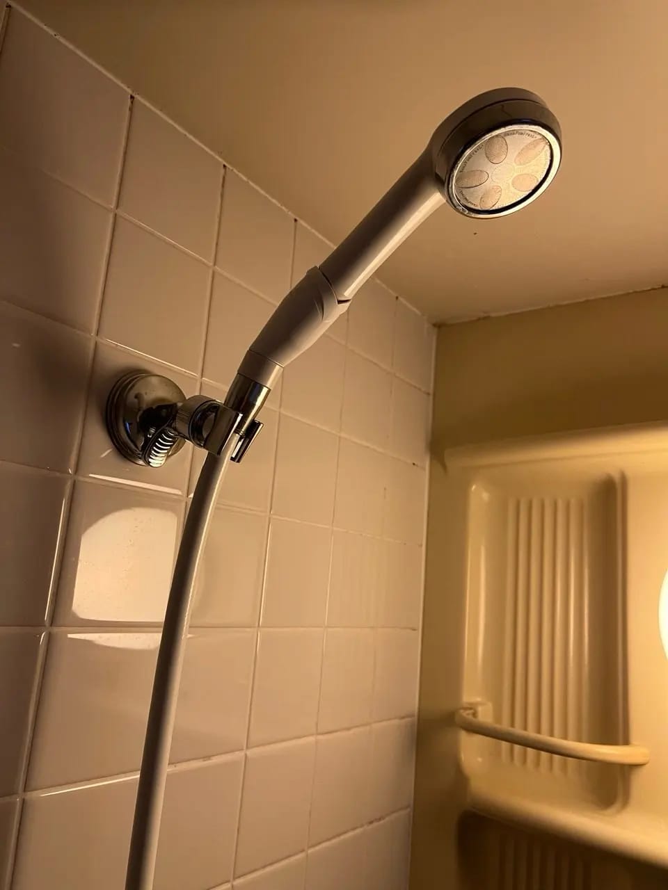 Customer photo review of Adjustable Suction Cup Shower Head Holder (No Drill)