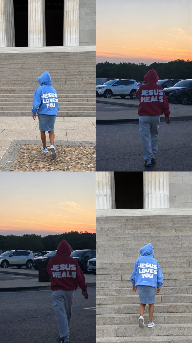 Customer photo review of Jesus Saves Patchwork Hoodie
