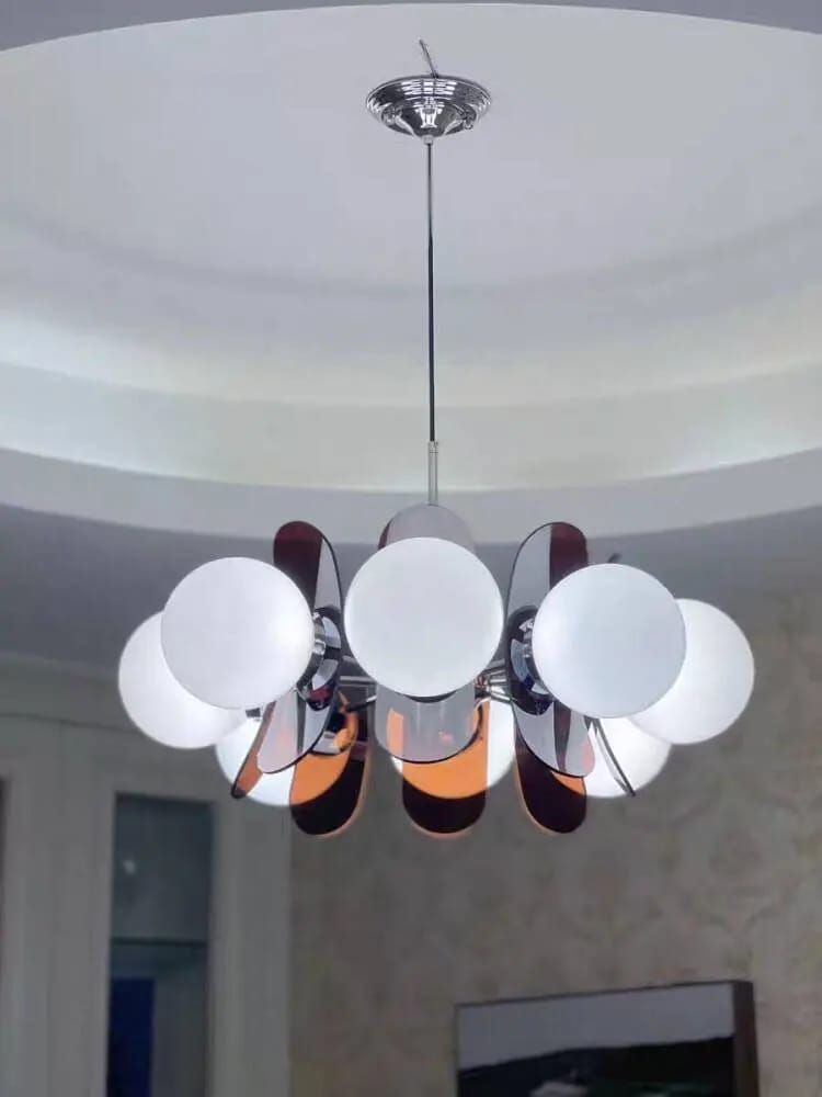 Customer photo review of Sputnik Chandelier, Iron Frame, Glass Shades, E26/E27, Chrome Finish