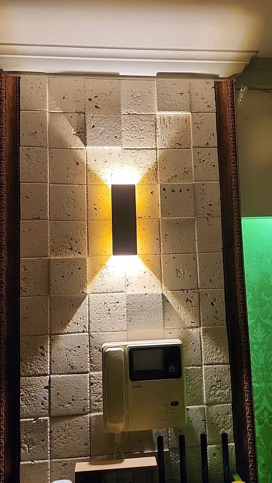 Customer photo review of Wall Sconce, Rectangular Glass Design, Nordic Minimalist Style