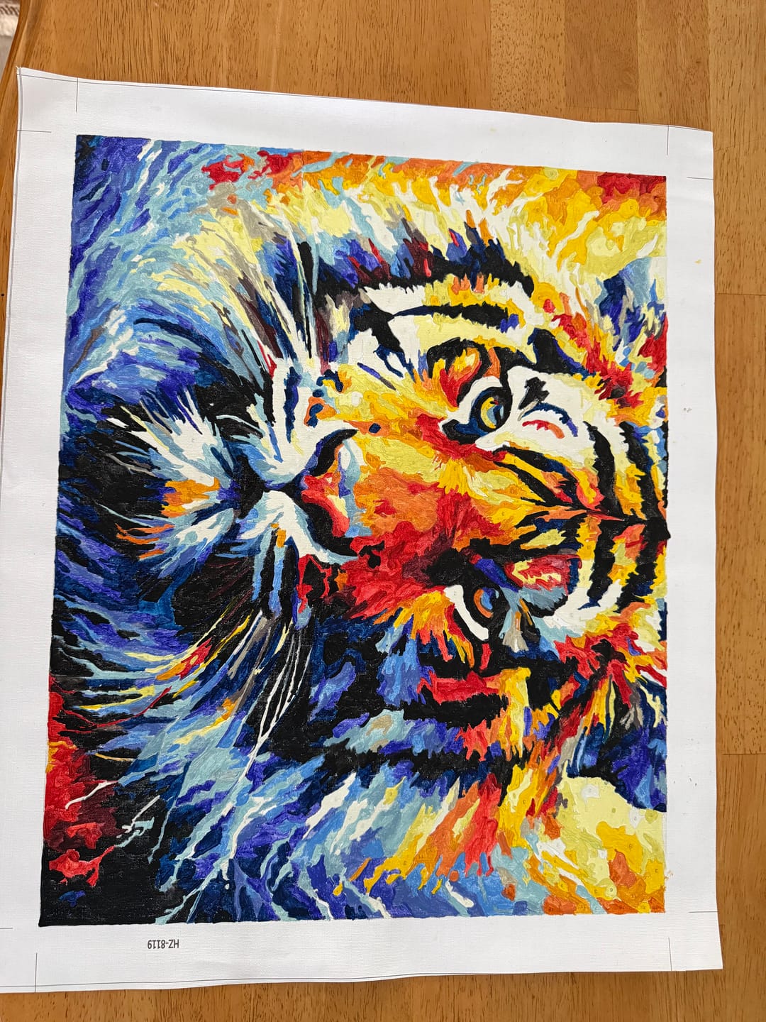 Customer photo review of tiger front - Paint by Numbers