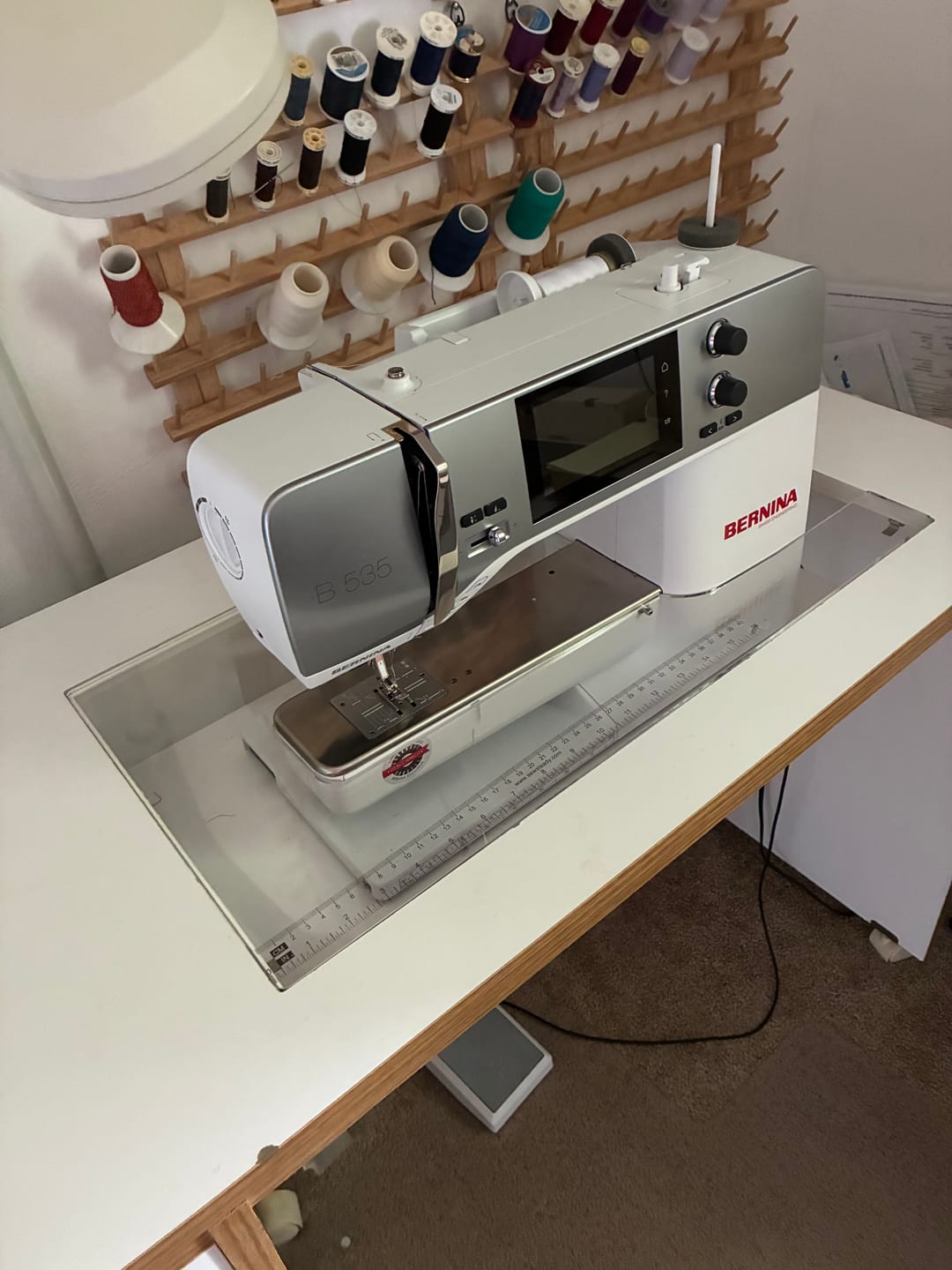 Customer photo review of Sew Steady Custom Acrylic Cabinet Insert