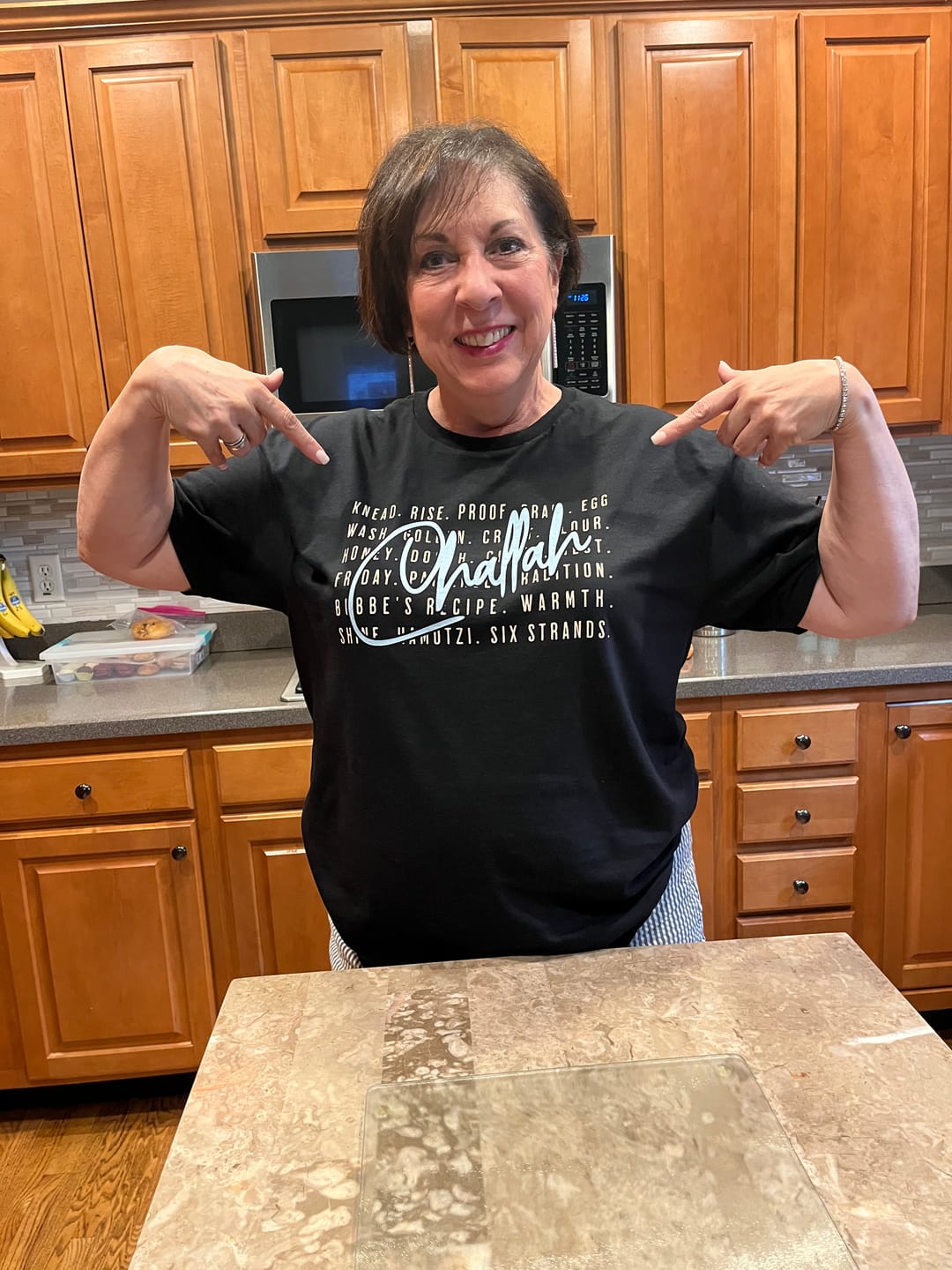 Customer photo review of Challah T-Shirt