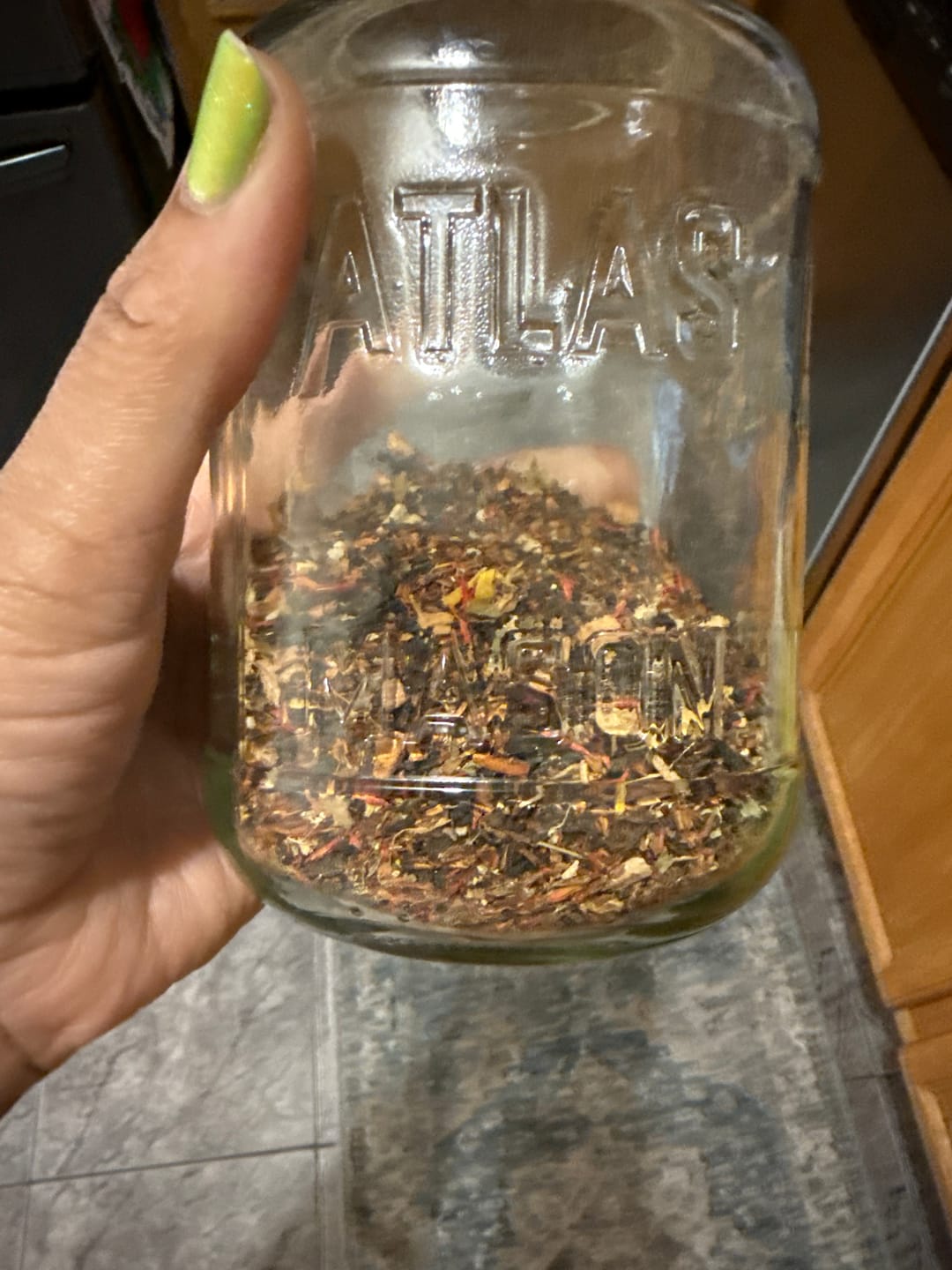 Customer photo review of Cozy Apple Spice (Baked Apple Cinnamon Black Tea) 2oz