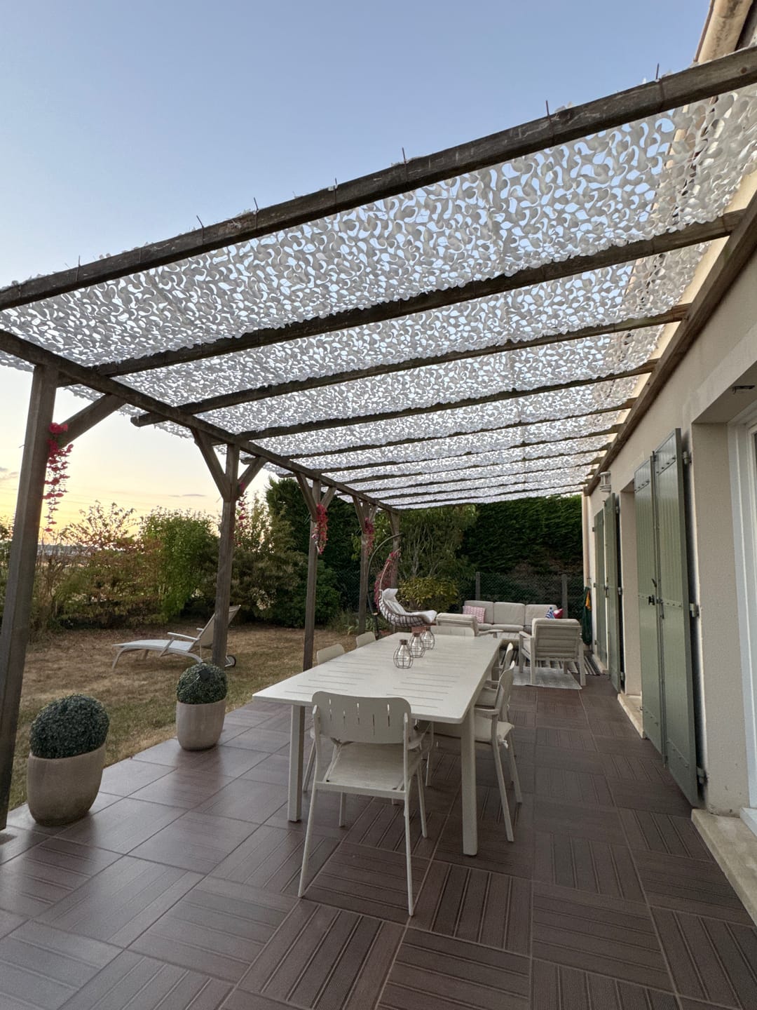 Customer photo review of Filet de camouflage renforcé blanc