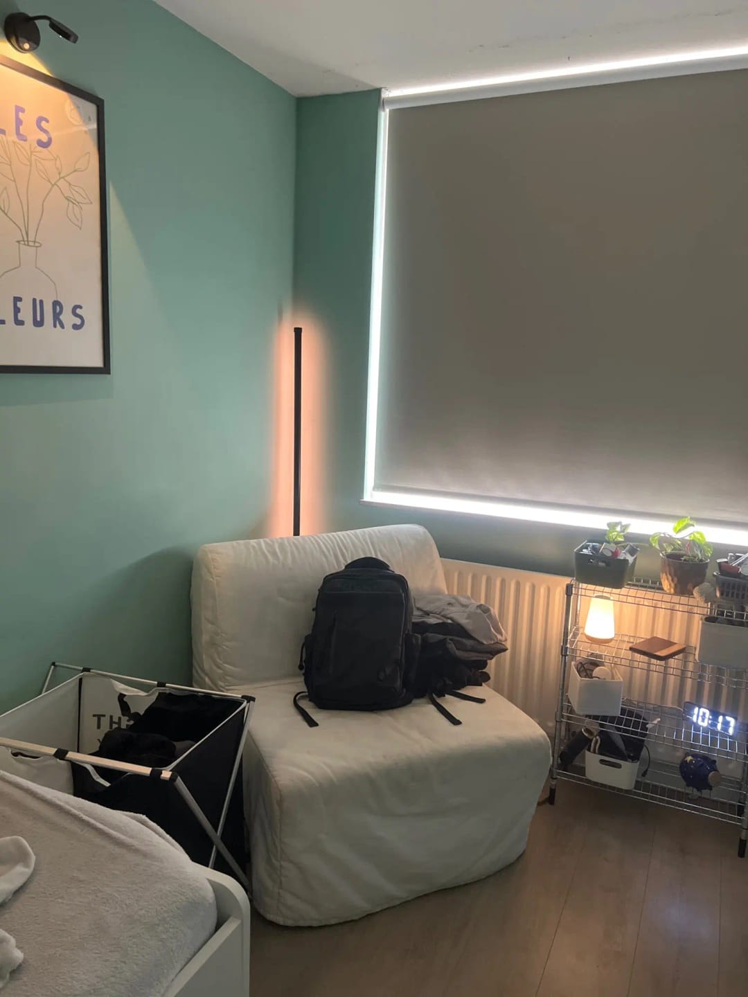 Customer photo review of Nordic Inspired Multicolor LED Floor Lamp With Remote Dimmer