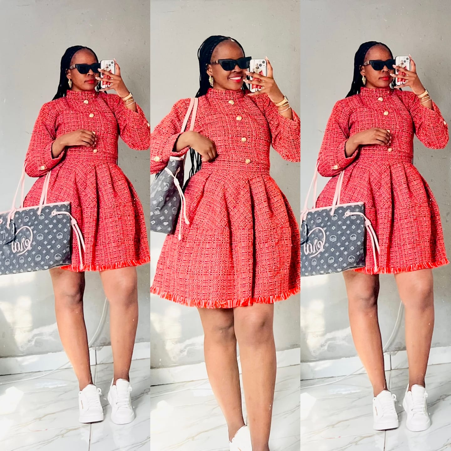 Customer photo review of Pink Muse Denim Tote
