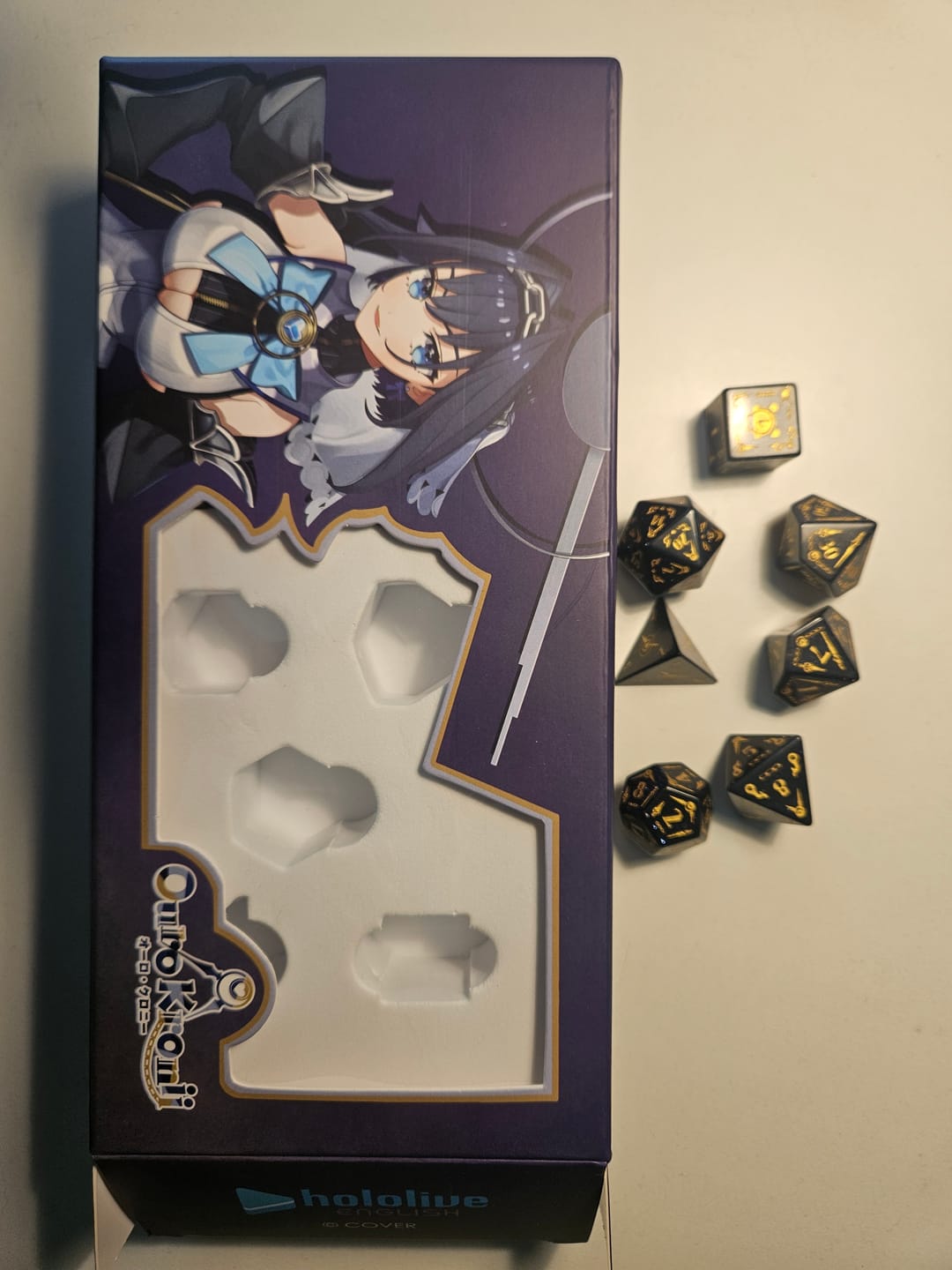 Customer photo review of PRE-ORDER | Ouro Kronii Blue Sandstone Dice Set | hololive English x MMG Exclusive