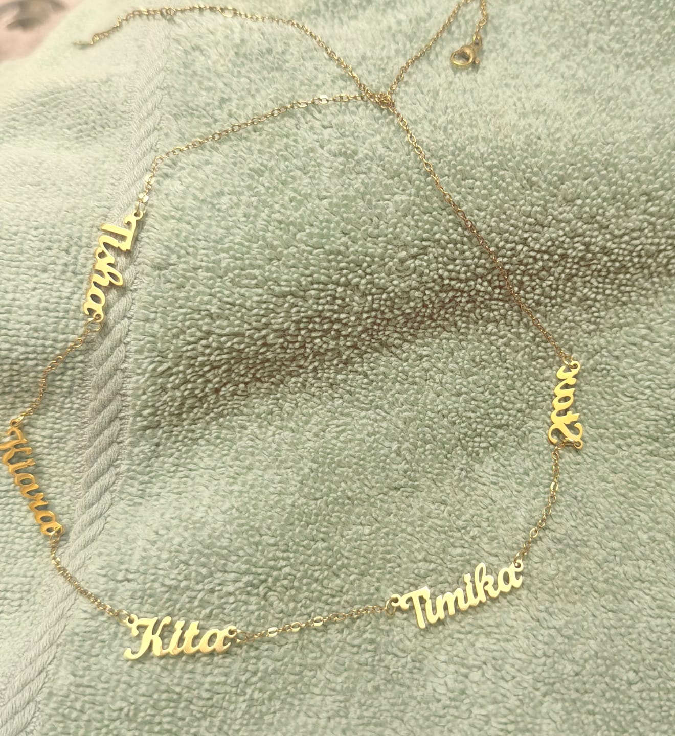 Customer photo review of The Custom Signature Name Necklace