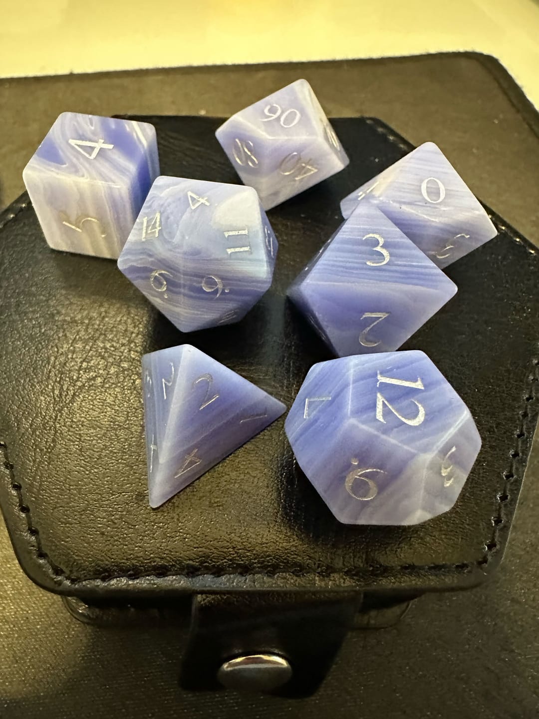 Customer photo review of Blue Agate - Stone Dice Set