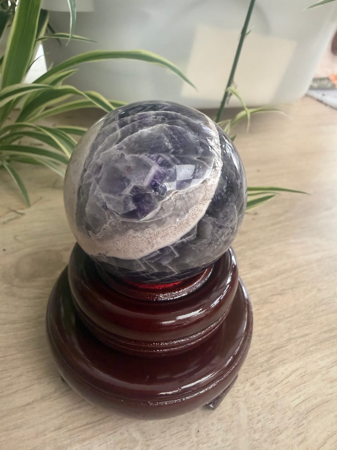 Customer photo review of Amethyst Sphere