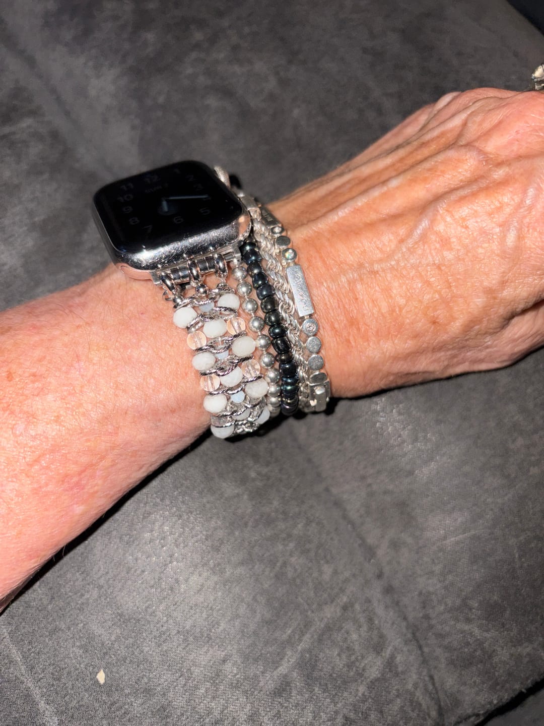 Customer photo review of Moon Mirage Braided Stretch Apple Watch Strap