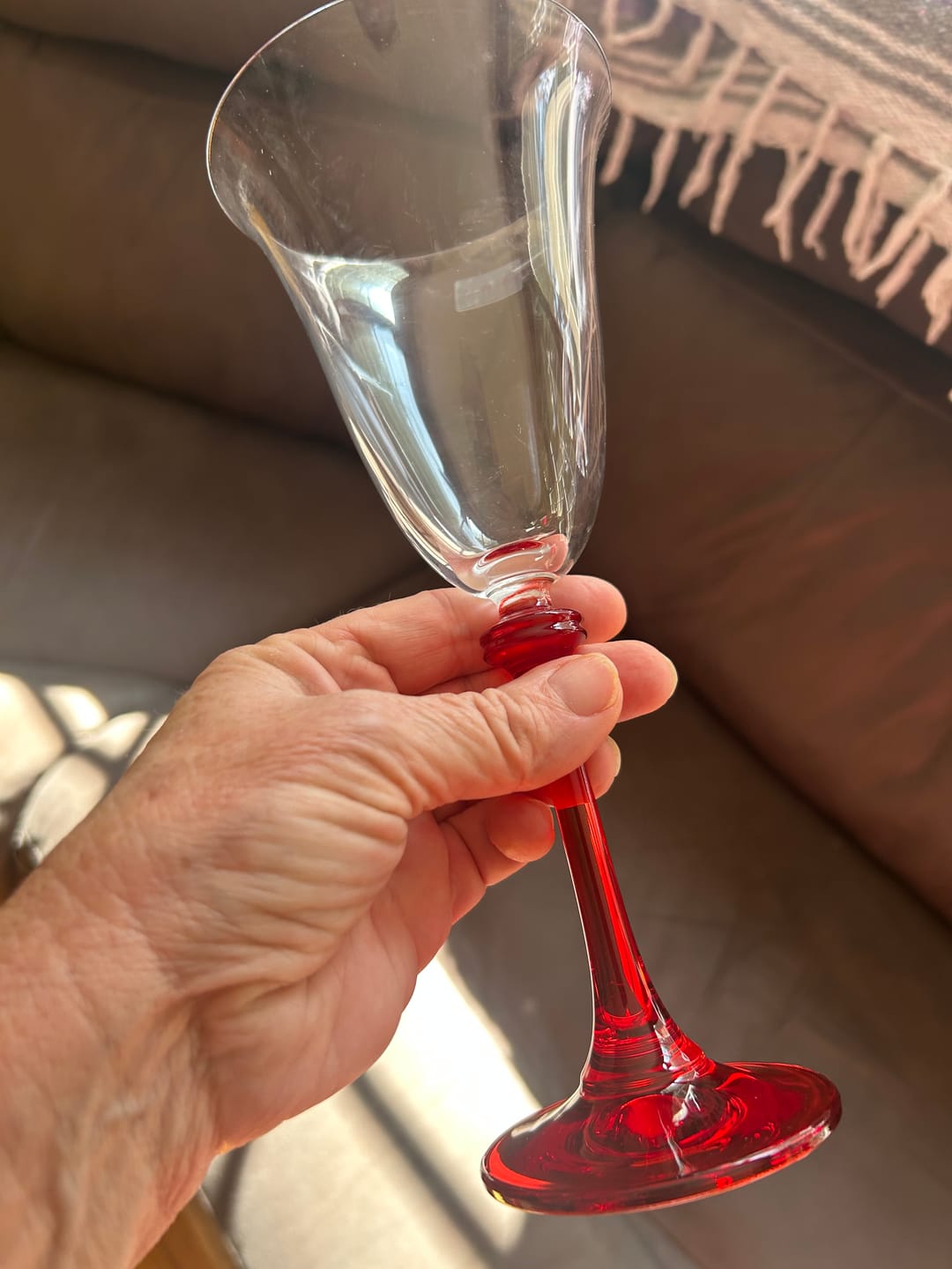 Customer photo review of Galway Crystal Liberty Red Goblet - Set of 4