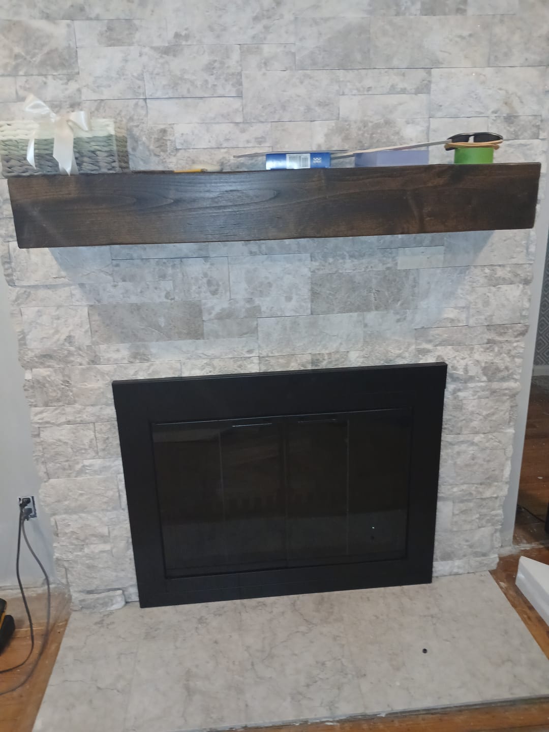 Customer photo review of Ardmore Flat Black Masonry Fireplace Door | Standard