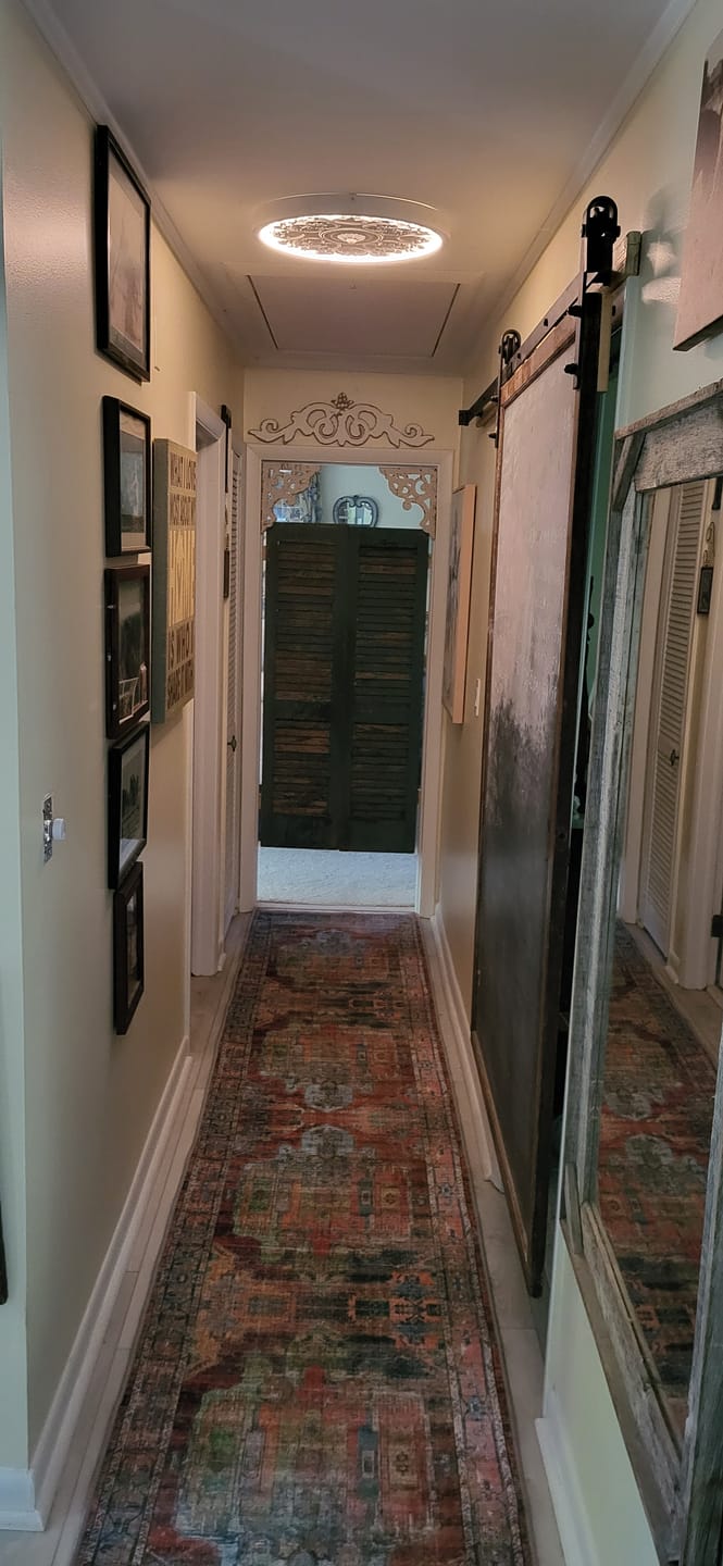 Customer photo review of Decorative French White Medallion LED Flush Mount Light