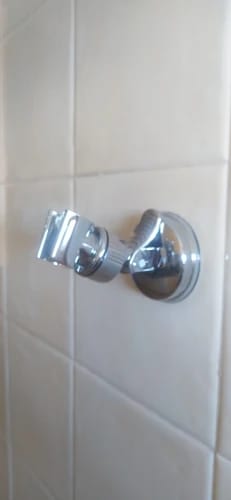 Customer photo review of Adjustable Suction Cup Shower Head Holder (No Drill)