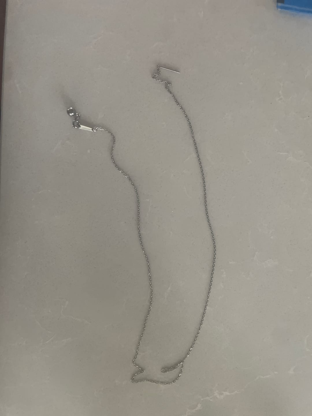 Customer photo review of Forever Love & Letter Silver Necklace