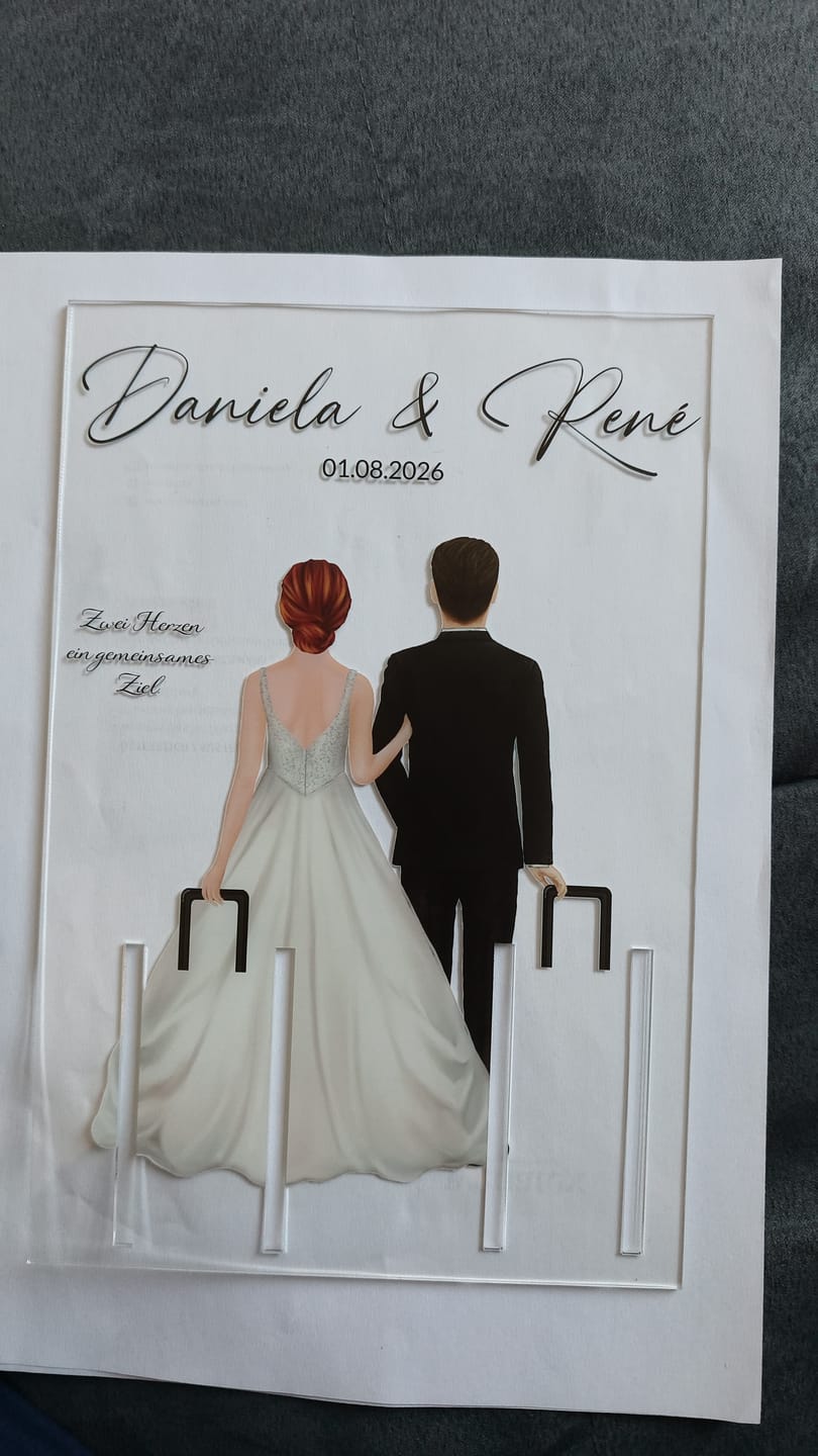 Customer photo review of Hochzeitsgeschenk Acrylplatte