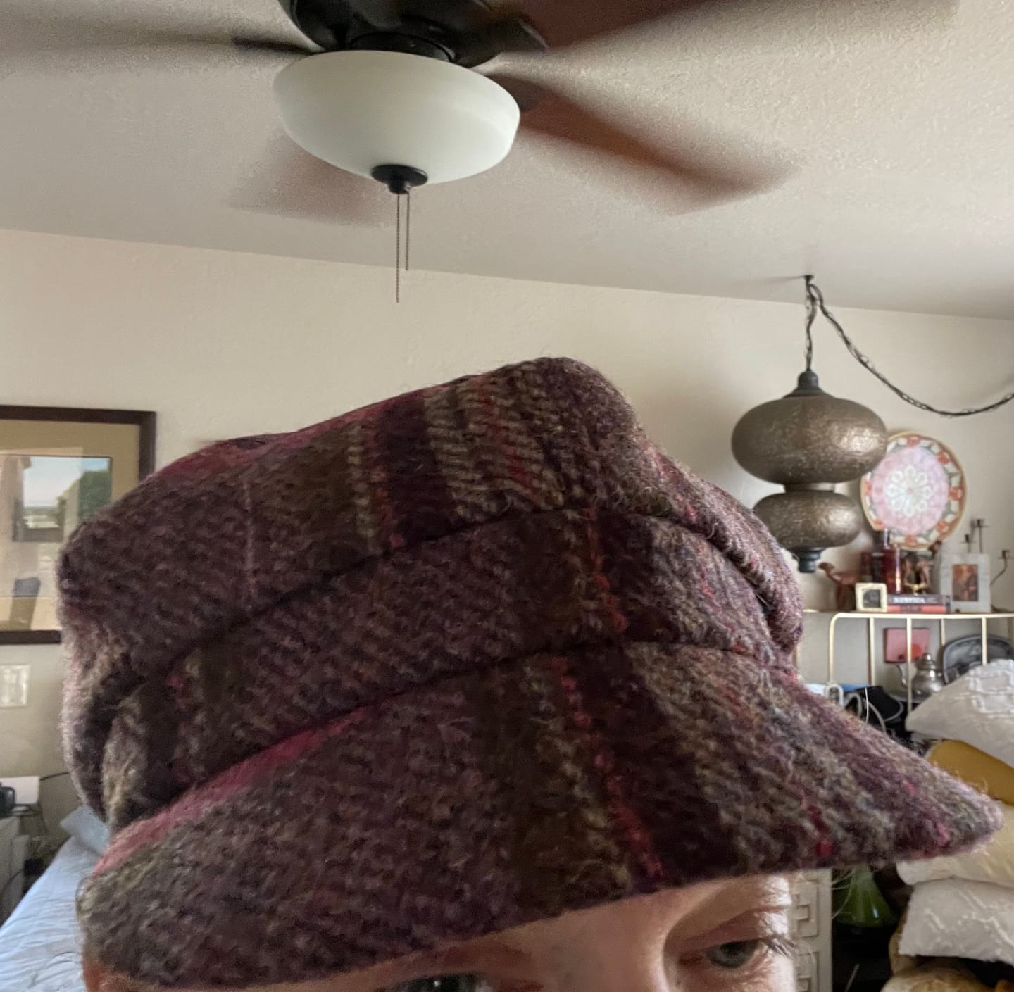 Customer photo review of Women's Scottish Harris Tweed Newsboy Hat
