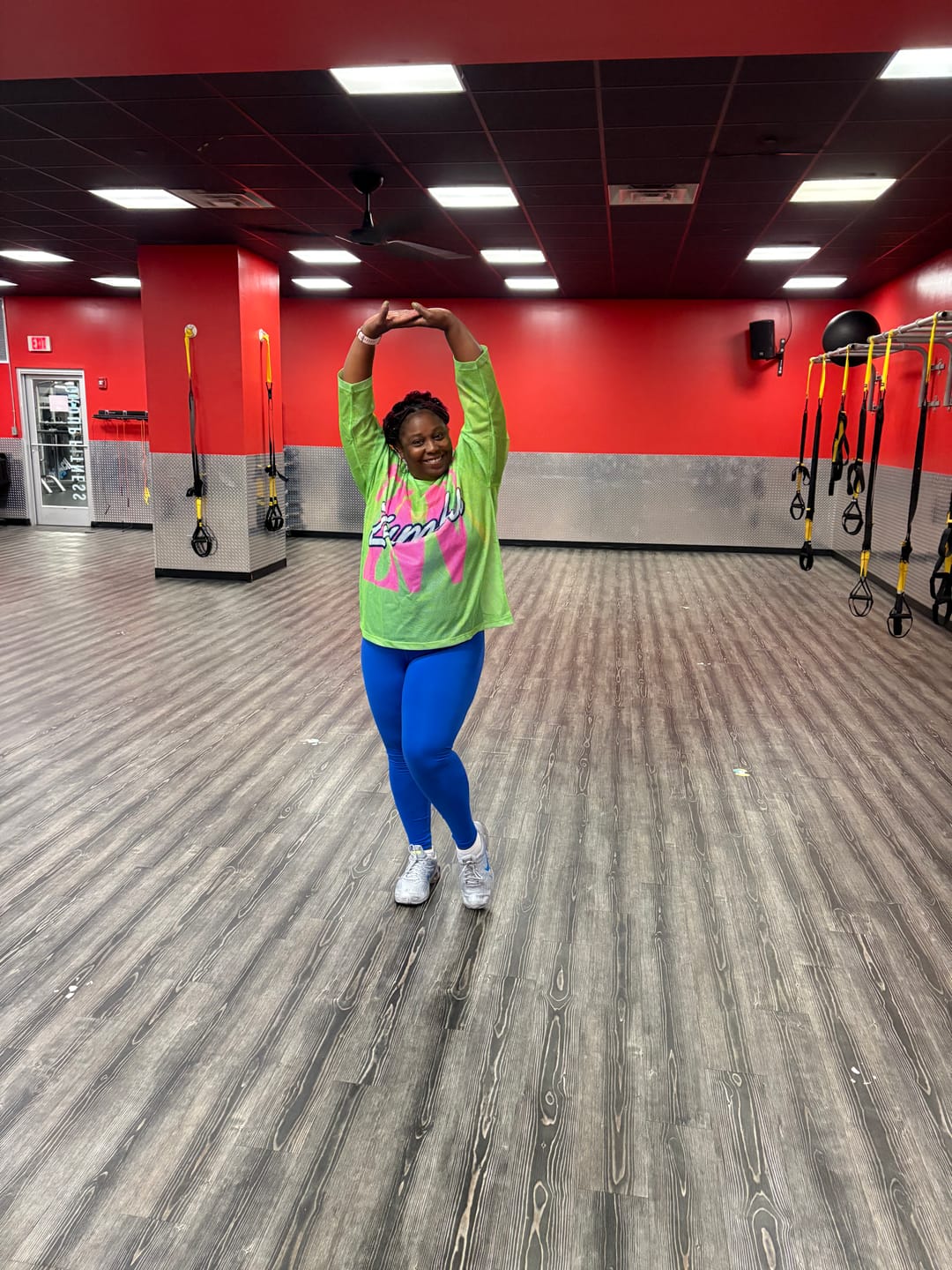 Customer photo review of Dale-Z Oversized Mesh Long Sleeve Top