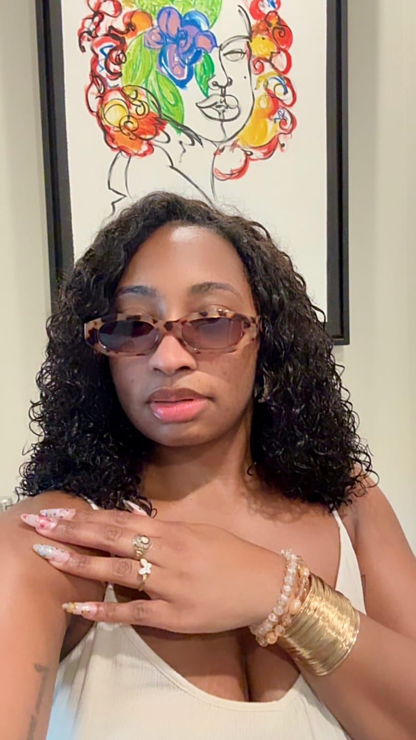 Customer photo review of Spanish Curl Human Crochet Hair