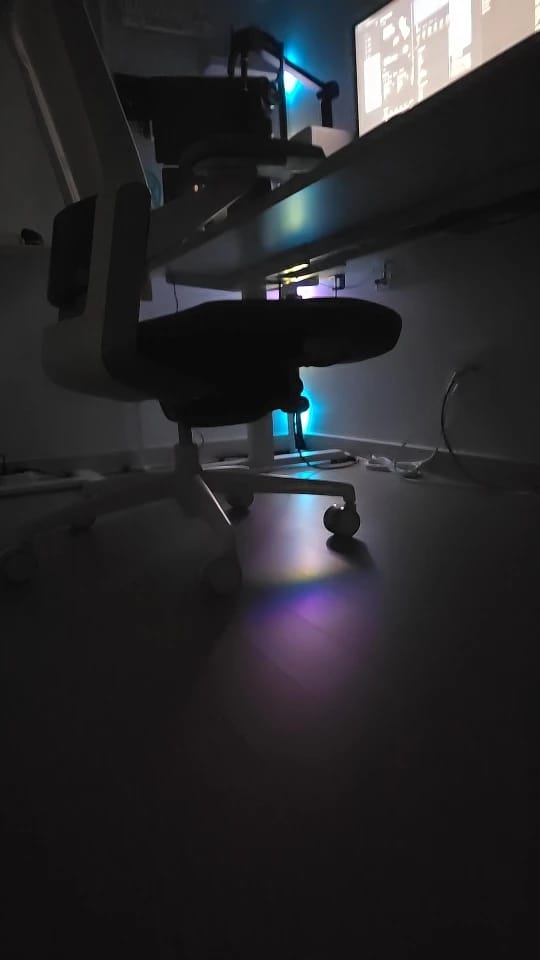 Customer photo review of Nordic Inspired Multicolor LED Floor Lamp With Remote Dimmer
