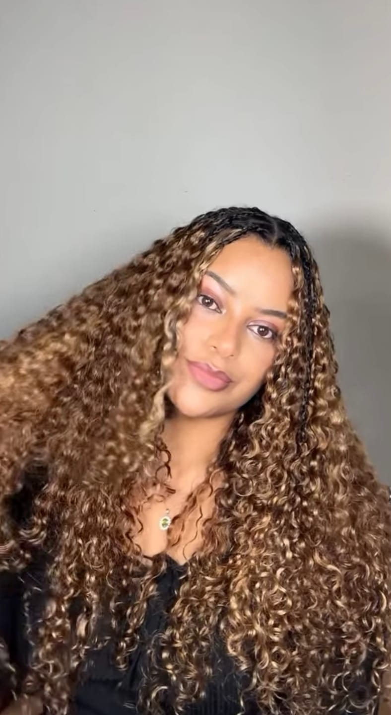 Customer photo review of Human Crochet Hair Water Wave For Miracle Knots